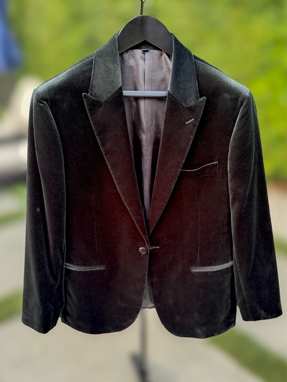 NWT J.Crew Thompson Velvet Blazer 44 Dark Forest Green Slim Fit $498